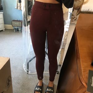 American Apparel Riding Pants in Burgundy Size L